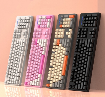 Wired color-block keyboard