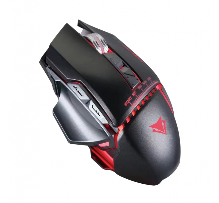 Metal Wired 6D Gaming Mouse with Macro Definition