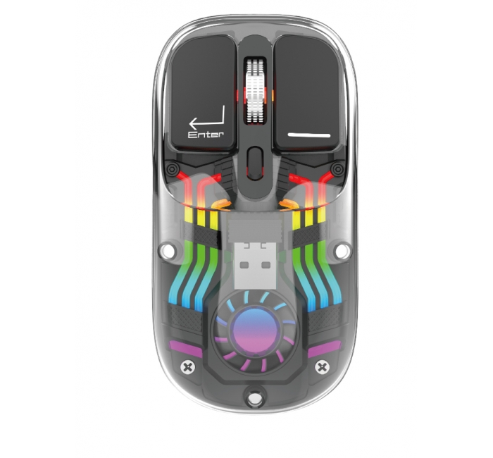 LW-069  双模无线4D透明充电鼠标